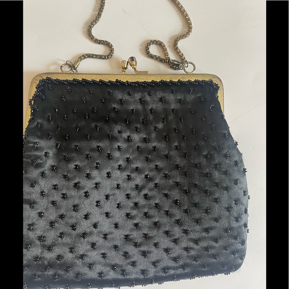 Vintage Regale LTD Black beaded Purse - Picture 2 of 9